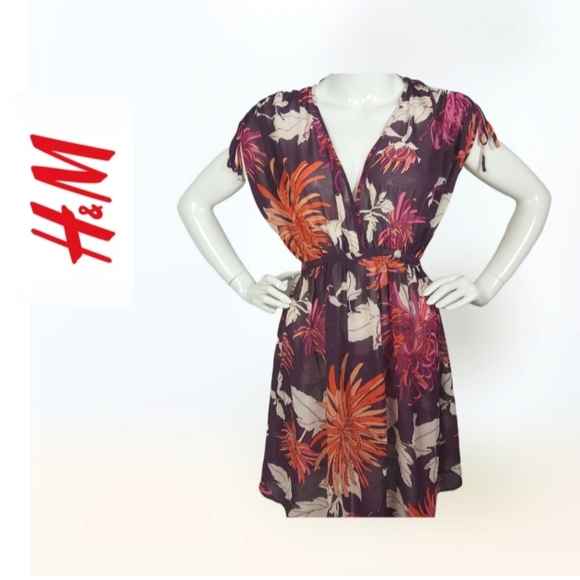 H&M Dresses & Skirts - H&M Floral Sheer Dress-Cover up